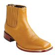 Los Altos Boots Boots Men's Genuine Belmont Leather Wide Square Toe Ankle Boots Honey Color - Los Altos Boots