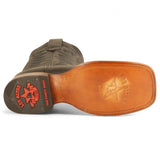 Los Altos Boots Boots Men's Genuine Bull Shoulder Skin Rodeo Wide Square Toe Boots Black Color - Los Altos Boots