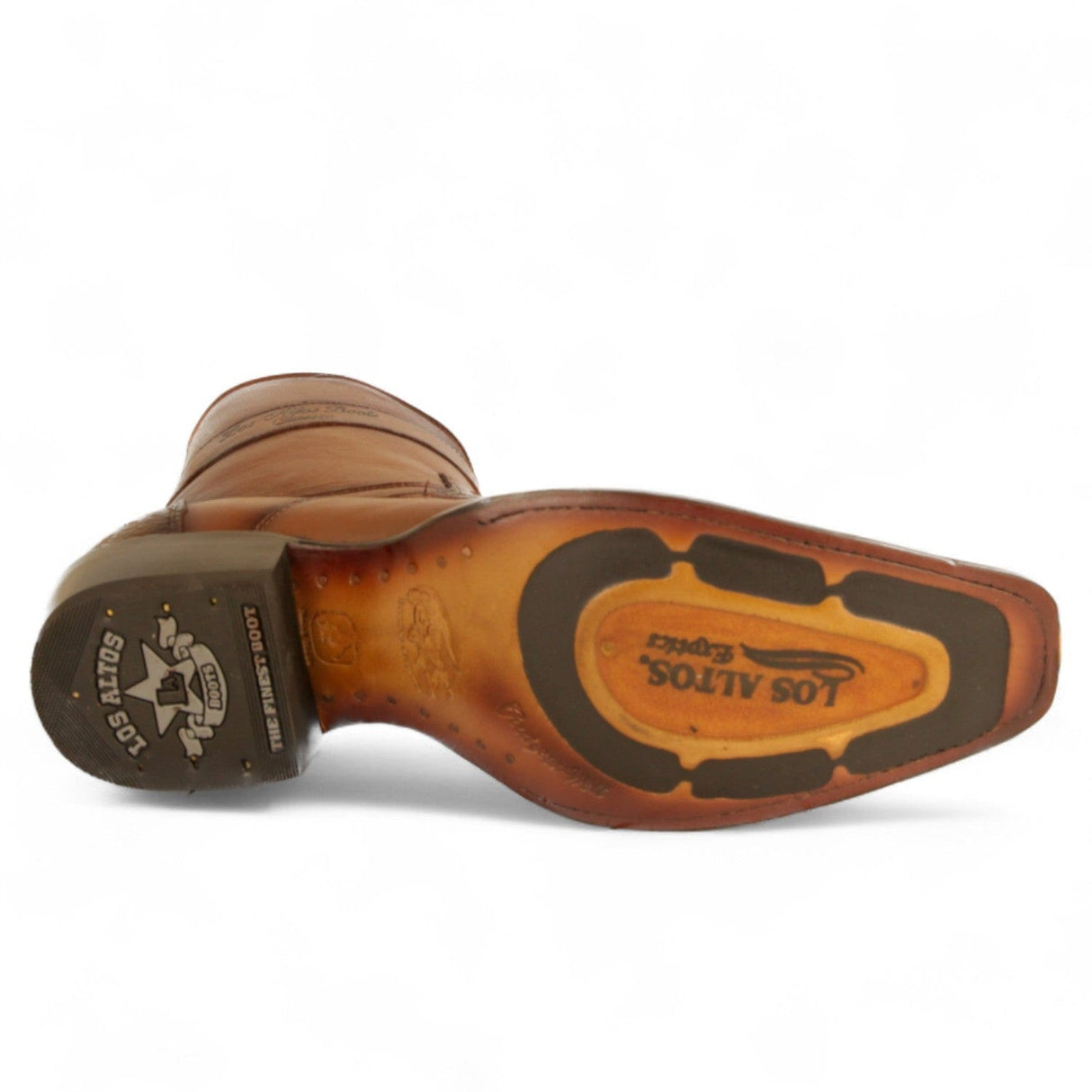 Los Altos Boots Boots Men's Genuine Caiman Belly Skin and Leather European Square Toe Short Boots With Zipper Faded Brown Color - Los Altos Boots