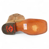 Los Altos Boots Boots Men's Genuine Nobuck Leather Texas Wide Square Toe Boots Taupe Color - Los Altos Boots