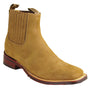 Los Altos Boots Boots Men's Genuine Nobuck Leather Wide Square Toe Ankle Boots Taupe Color - Los Altos Boots