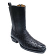 Los Altos Boots Boots Men's Genuine Ostrich Skin 7x Toe Short Boots With Zipper Black Color - Los Altos Boots