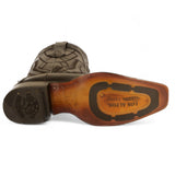 Los Altos Boots Boots Men's Genuine Ostrich Skin European Square Toe Boots Black Color - Los Altos Boots