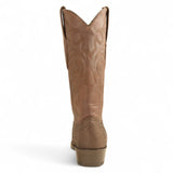 Los Altos Boots Boots Men's Genuine Python Round Toe Boots Nobuck Brown Color - Los Altos Boots