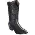 Los Altos Boots Boots Men's Genuine Stingray Row Stone Round Toe Boots Black Color - Los Altos Boots