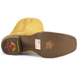 Los Altos Boots Boots Men's Genuine Suede Leather 7x Toe Boots Antique Saddle Color - Los Altos Boots