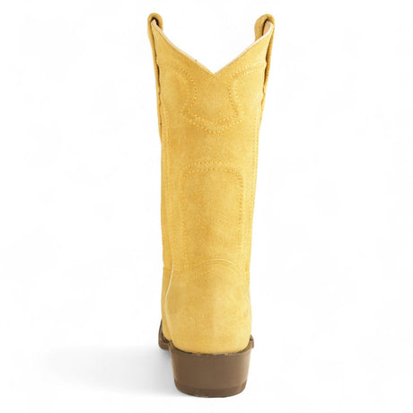 Los Altos Boots Boots Men's Genuine Suede Leather 7x Toe Boots Antique Saddle Color - Los Altos Boots