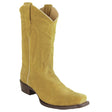 Los Altos Boots Boots Men's Genuine Suede Leather 7x Toe Boots Antique Saddle Color - Los Altos Boots
