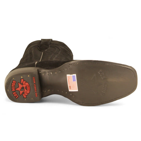 Los Altos Boots Boots Men's Genuine Suede Leather 7x Toe Boots Black Color - Los Altos Boots