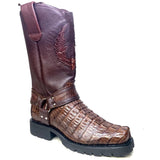 Los Altos Boots Boots Men's Los Altos Caiman Tail Skin Biker Boot 55T0107