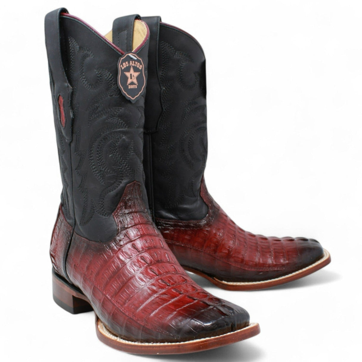 Los Altos Boots Boots Men's Los Altos Caiman Tail Wide Square Toe Boot 8220143