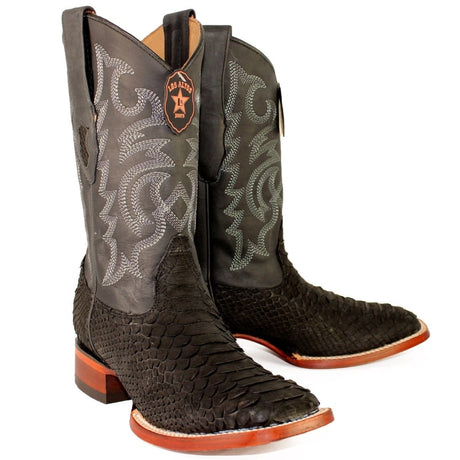 Los Altos Boots Boots Men's Los Altos Python Skin Wide Square Toe Boot 822N5705