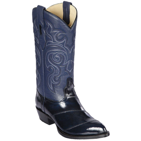 Los Altos Boots Boots Navy Blue / 6 Men's Los Altos Eel Skin J Toe Boots 9908-B