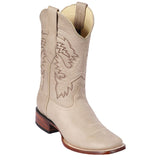 Los Altos Boots Boots Sand / 6 Los Altos Genuine Leather Wide Square Toe Boot 82227