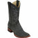 Western Genuine Teju Lizard Skin Rodeo Wide Square Toe Boots BSand Black Color - Los ALtos Boots - Side View 