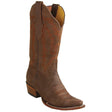 Los Altos Boots Boots Women's Genuine Crazy Leather Snip Toe Boots Brown Color - Los Altos Boots