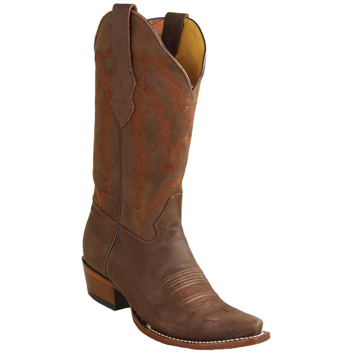 Los Altos Boots Boots Women's Genuine Crazy Leather Snip Toe Boots Brown Color - Los Altos Boots
