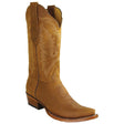 Los Altos Boots Boots Women's Genuine Crazy Leather Snip Toe Boots Tan Color - Los Altos Boots