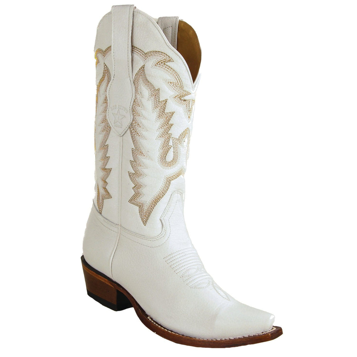 Los Altos Boots Boots Women's Genuine Deer Leather Snip Toe Boots White Color - Los Altos Boots