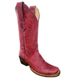 Los Altos Boots Boots Women's Genuine Desert Leather Dubai Square Toe Boots Red Color - Los Altos Boots