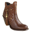 Los Altos Boots Boots Women´s Genuine Leather Ximena Round Toe Ankle Boots Choco Color - Los Altos Boots
