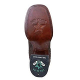 Women´s Genuine Nobuck Leather Wide Square Toe Ankle Boots Tobacco Color - Los Altos Boots