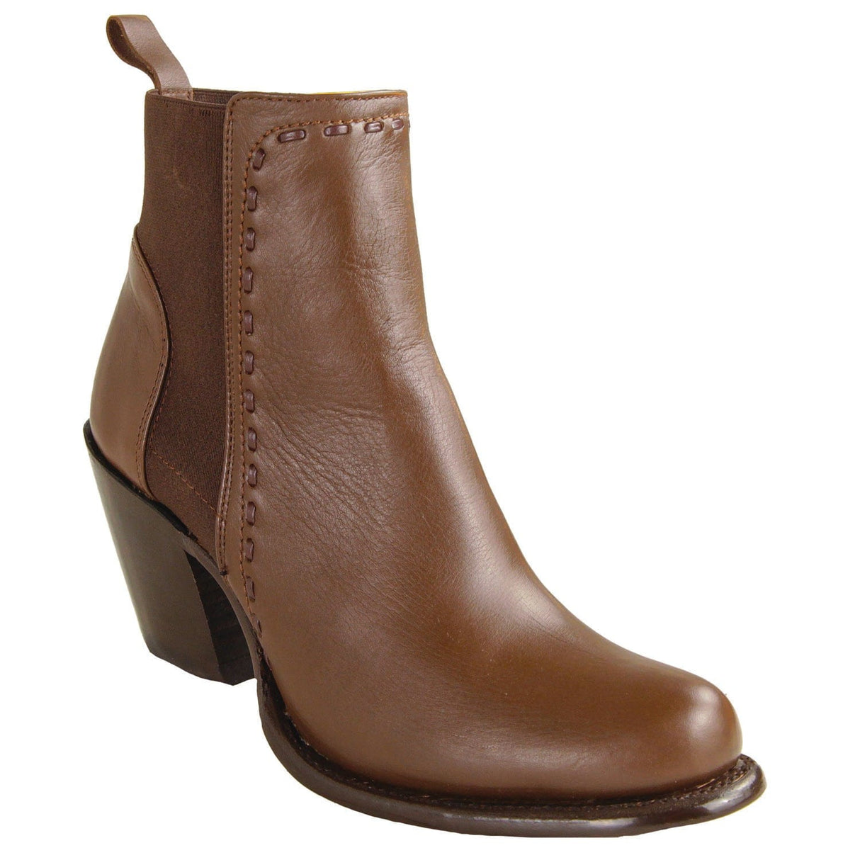 Los Altos Boots Boots Women´s Genuine Porto Leather Round Toe Ankle Boots Brown Color - Los Altos Boots