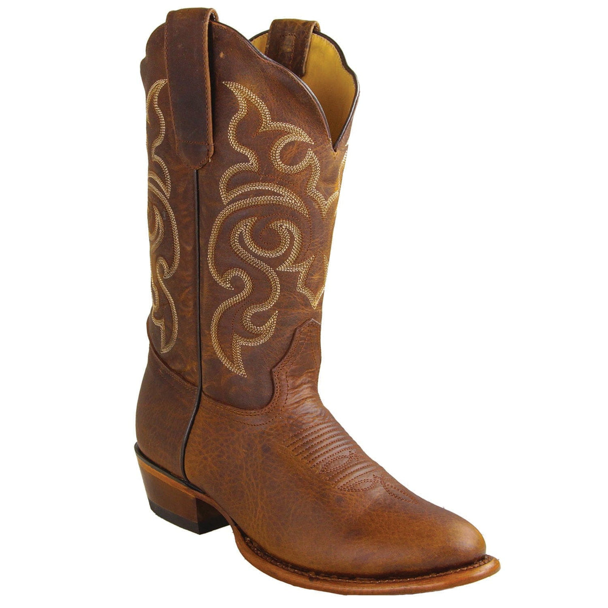 Los Altos Boots Boots Women's Genuine Rage Leather Round Toe Boots Walnut Color - Los Altos Boots