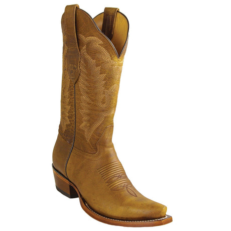Los Altos Boots Boots Women's Genuine Rage Leather Snip Toe Boots Honey Color - Los Altos Boots