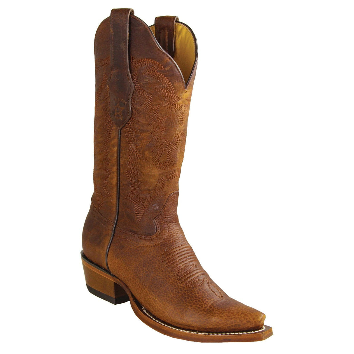 Los Altos Boots Boots Women's Genuine Rage Leather Snip Toe Boots Walnut Color - Los Altos Boots