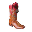 Los Altos Boots Boots Women's Genuine Vergel Leather Wide Square Toe Boots Honey Color - Los Altos Boots