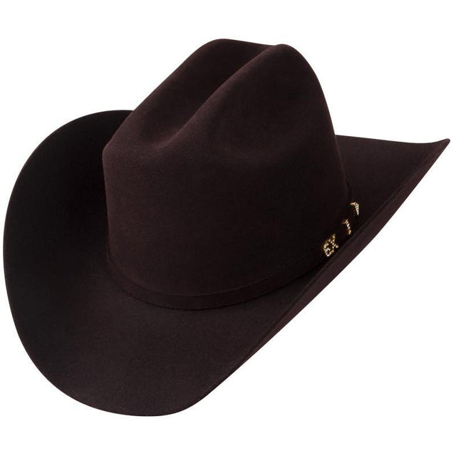 Los Altos Boots Hats 6 5/8 / 3 1/2 6X Felt Cowboy Hat Black Cherry Color - Serratelli