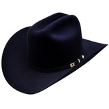 Los Altos Boots Hats 6 5/8 / 3 1/2 6X Felt Cowboy Hat Black Color - Serratelli