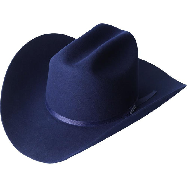 Los Altos Boots Hats 6 5/8 / 3 1/2 6X Felt Cowboy Hat Navy Blue Color - Serratelli
