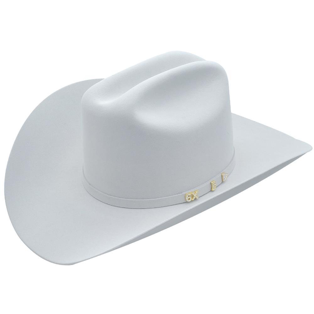 Los Altos Boots Hats 6 5/8 / 3 1/2 6X Felt Cowboy Hat Platinum Color - Serratelli