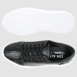 Los Altos Boots Shoes Men's Genuine Caiman Belly Skin and Leather Sneaker Casual Shoe Black Color - Los Altos Boots