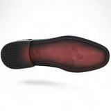 Los Altos Boots Shoes Men's Genuine Caiman Hornback Skin Dress Shoes Black Color - Los Altos Boots