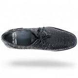 Los Altos Boots Shoes Men's Genuine Caiman Hornback Skin Dress Shoes Black Color - Los Altos Boots