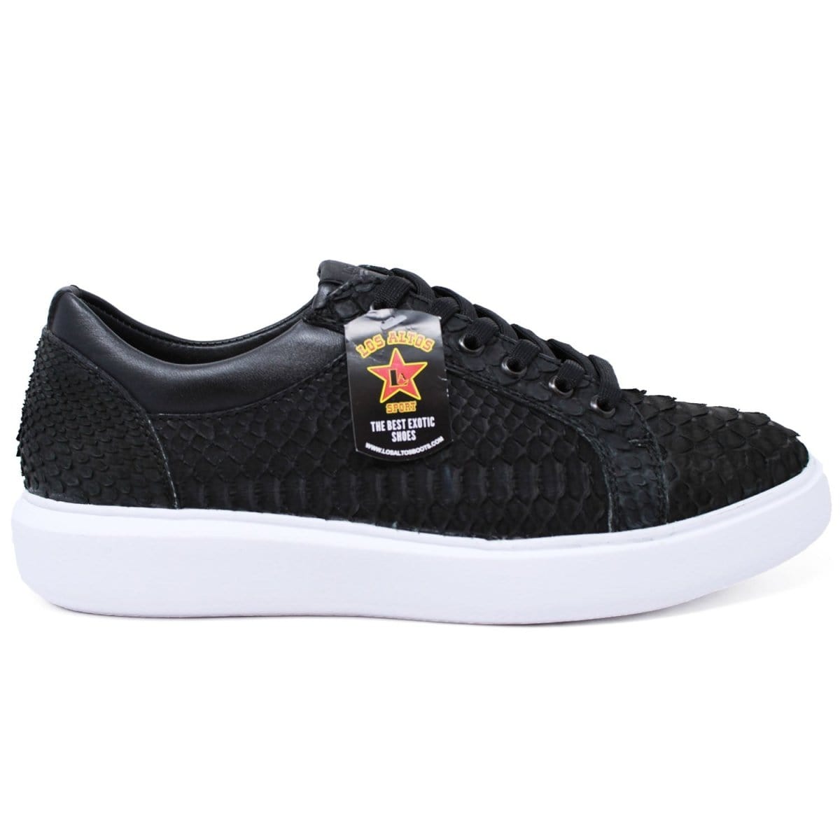 Python Sneakers Men Men's Genuine Python Skin Sneaker Casual Shoes Nobuck Black Color - Lo ...