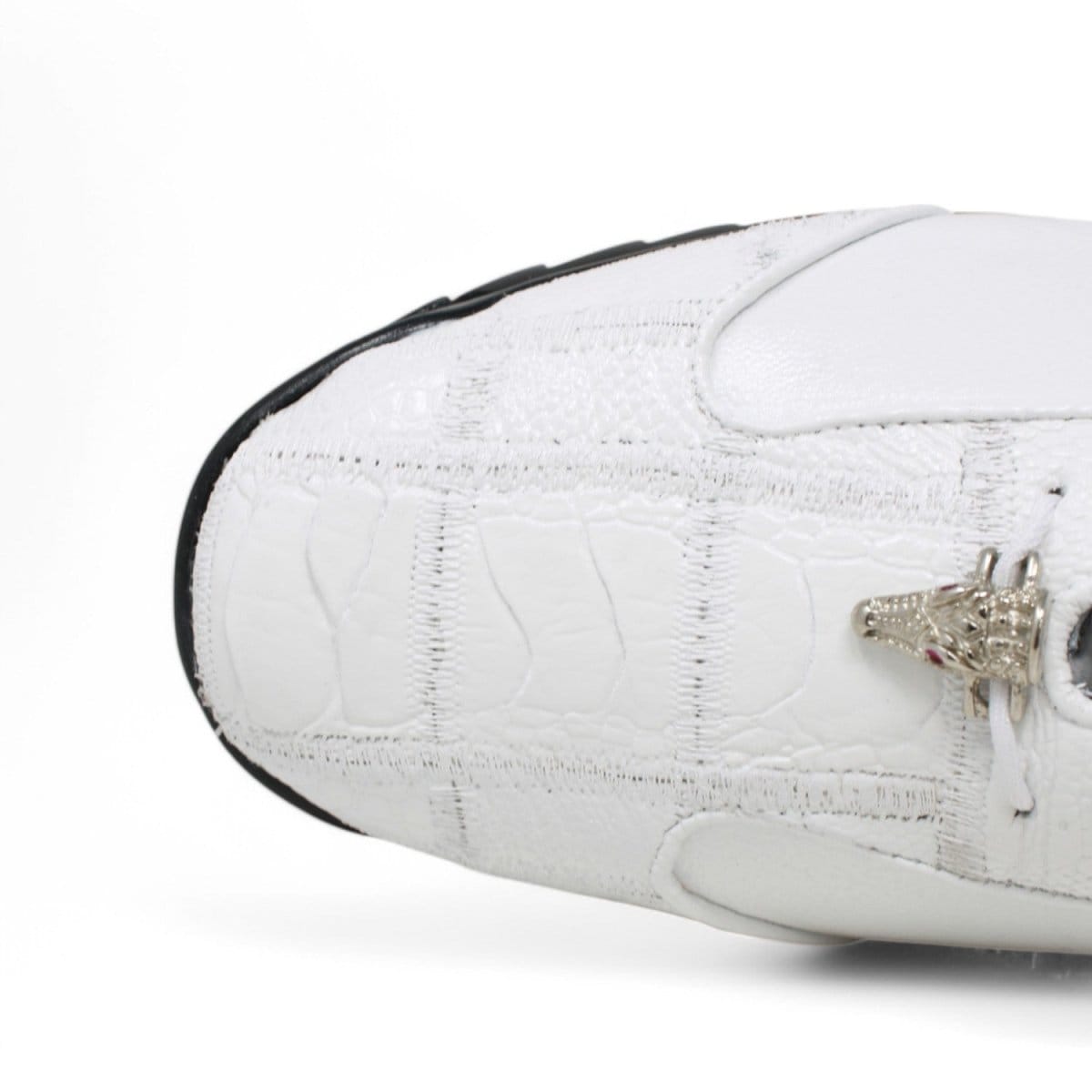 Los Altos Boots Shoes Men's Genuine Ostrich Leg Skin Casual Shoes White Color - Los Altos Boots