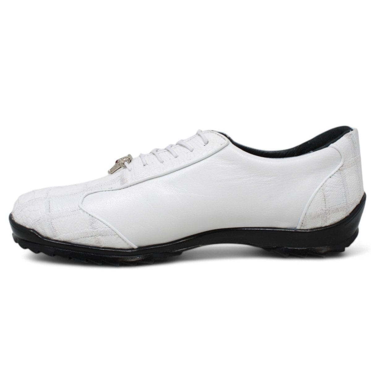 Los Altos Boots Shoes Men's Genuine Ostrich Leg Skin Casual Shoes White Color - Los Altos Boots