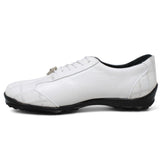 Los Altos Boots Shoes Men's Genuine Ostrich Leg Skin Casual Shoes White Color - Los Altos Boots