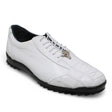 Los Altos Boots Shoes Men's Genuine Ostrich Leg Skin Casual Shoes White Color - Los Altos Boots
