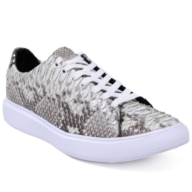 Los Altos Boots Shoes Natural / 6 Men's Genuine Full Python Skin Sneakers - Natural LAB-ZSM025749