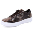 Los Altos Boots Shoes Rustic Brown / 6 Men's Genuine Full Python Skin Sneakers - Rustic Brown LAB-ZSM025785