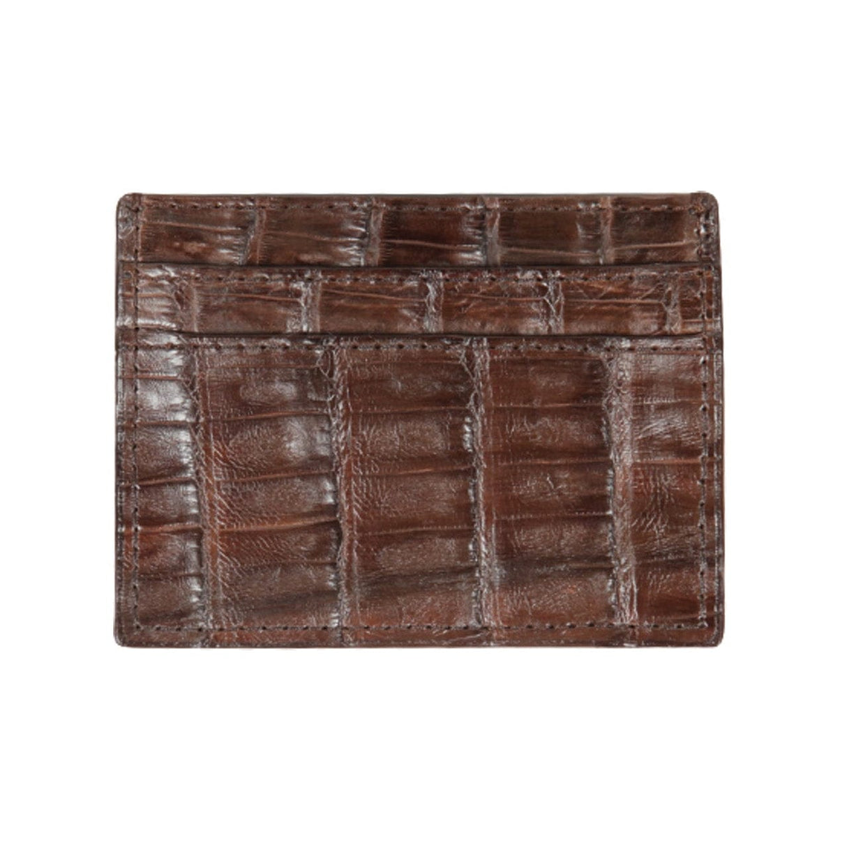 Los Altos Boots Wallets Men´s Genuine Caiman Skin Card Holder Brown Color - Los Altos Boots