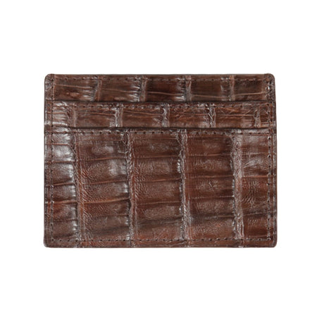 Los Altos Boots Wallets Men´s Genuine Caiman Skin Card Holder Brown Color - Los Altos Boots