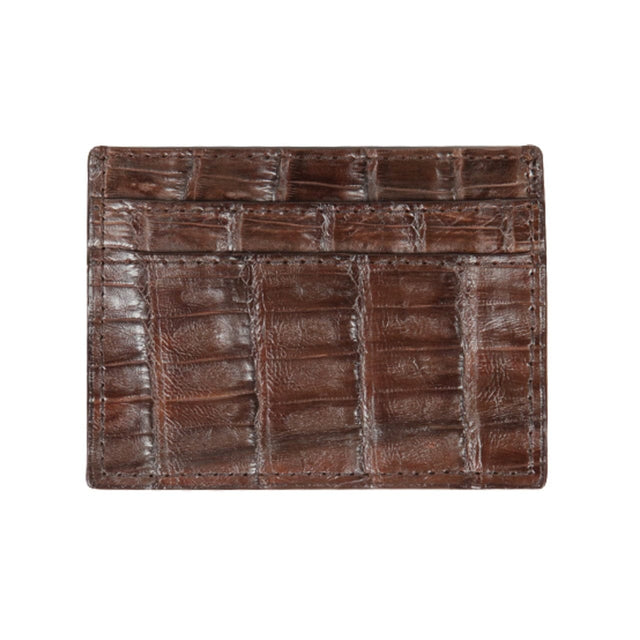 Los Altos Boots Wallets Men´s Genuine Caiman Skin Card Holder Brown Color - Los Altos Boots