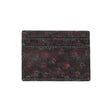 Los Altos Boots Wallets Men´s Genuine Ostrich Skin Card Holder Black Cherry Color - Los Altos Boots