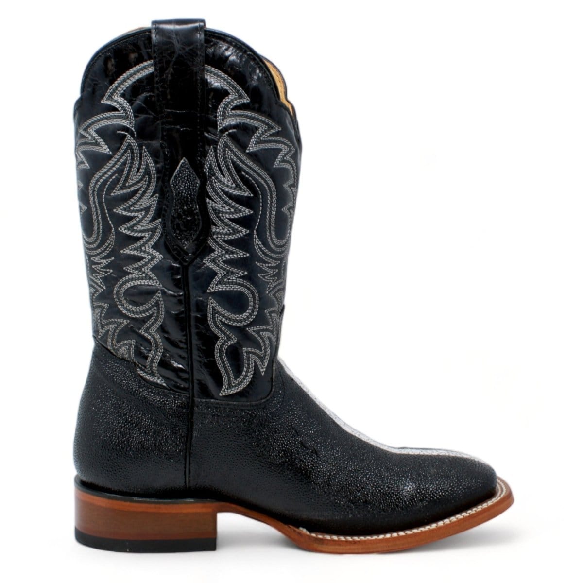 Quincy Boots Boots Men's Quincy Full Rowstone Stingray Print Rodeo Square Toe Boots Q8221105